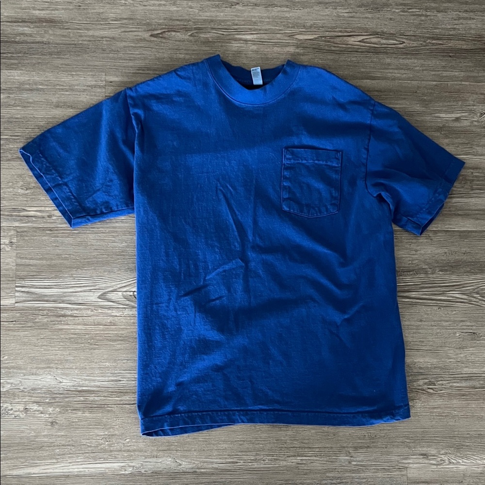 Los Angeles Apparel Blue Short Sleeve Tee, 100% cotton